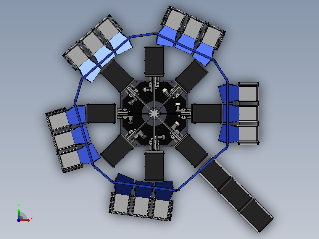 圆型多层旋转多功能设备  sw19前视图