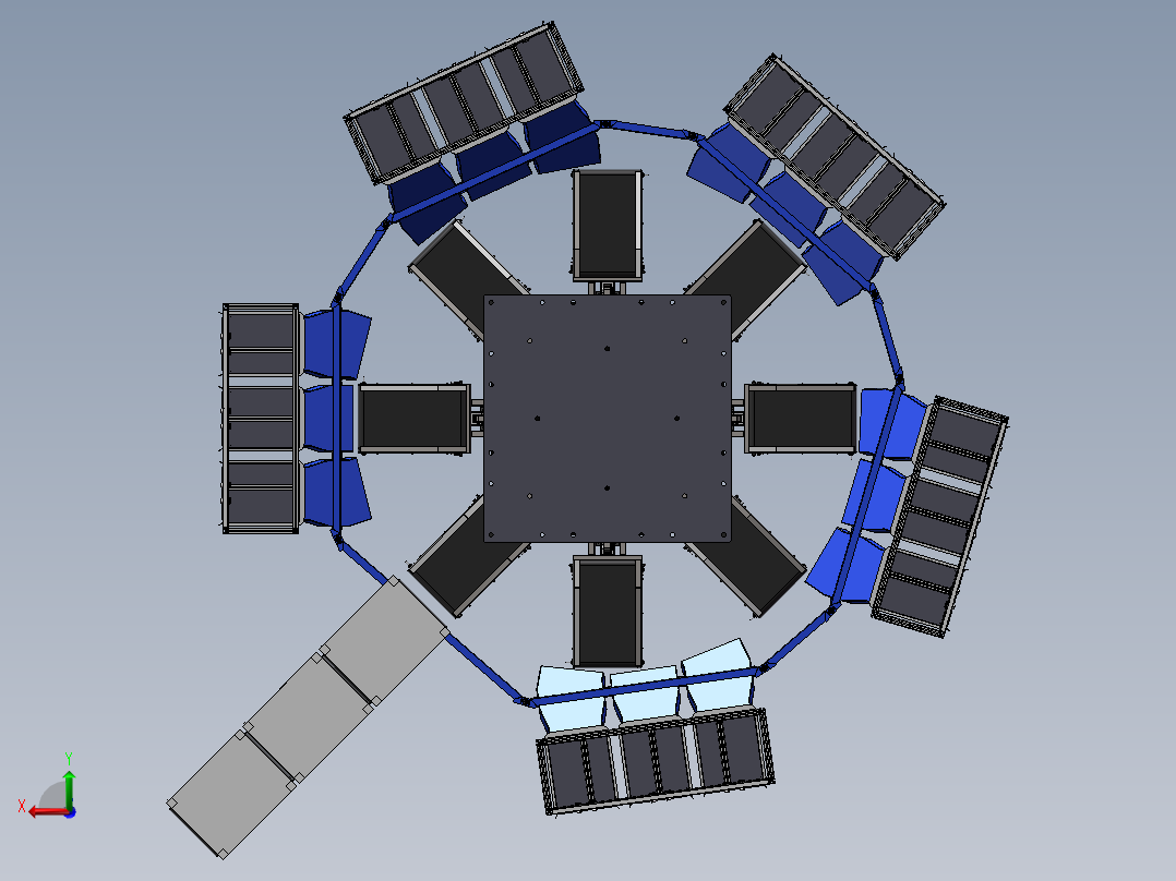 圆型多层旋转多功能设备  sw19后视图