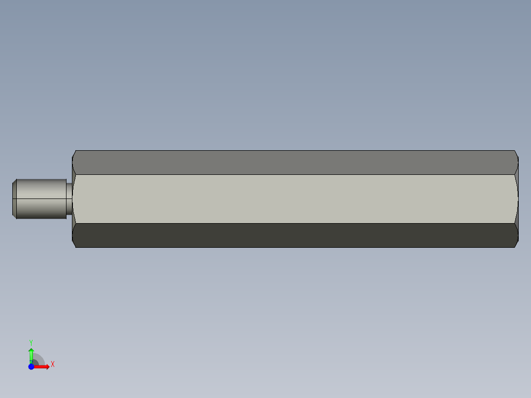 六角支柱PLSBG17-90-M8-N8前视图