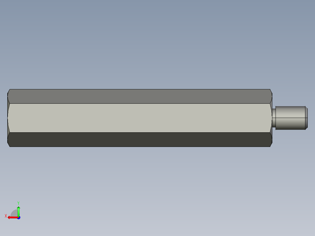 六角支柱PLSBG17-90-M8-N8后视图