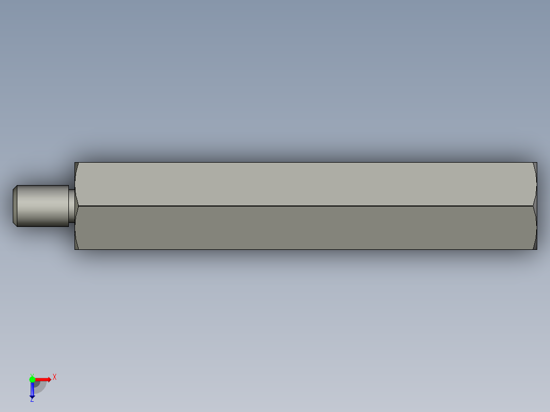 六角支柱PLSBG17-90-M8-N8俯视图