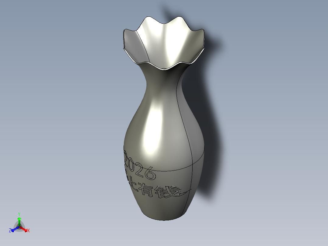 2026年马上有钱艺术花瓶主视图