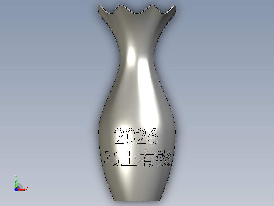 2026年马上有钱艺术花瓶前视图
