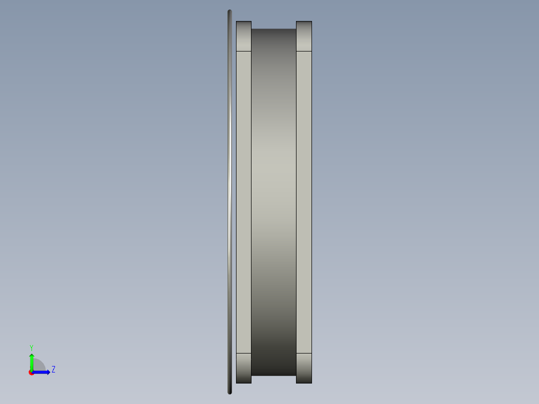 轴流风扇92X92X25左视图