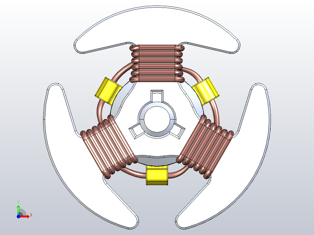 转子是电动机、发电机或交流发电机中电磁系统的运动部件前视图
