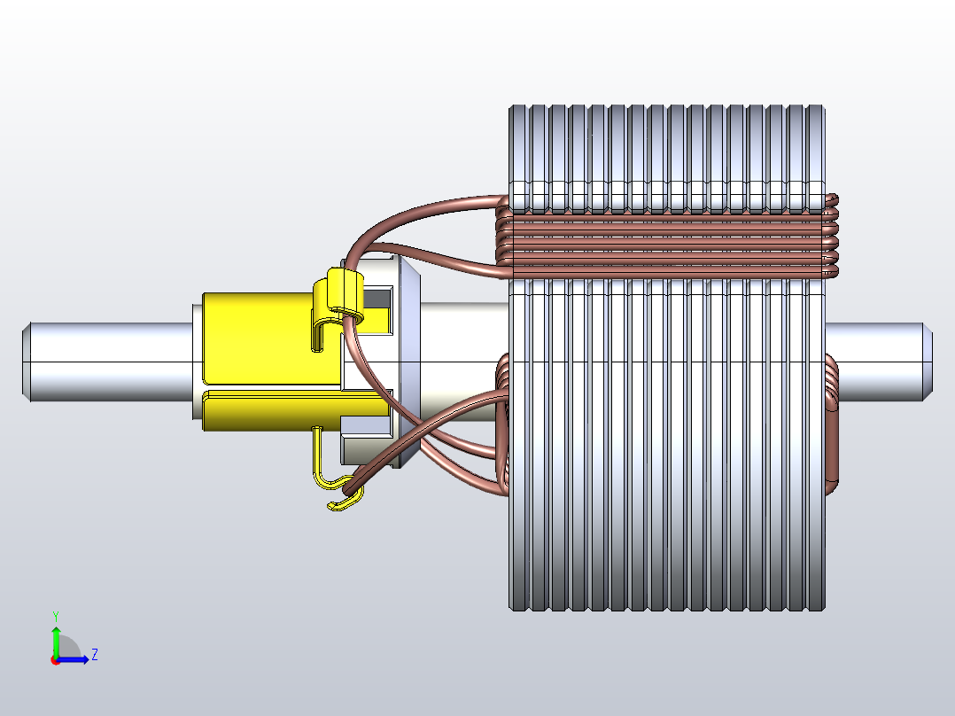 转子是电动机、发电机或交流发电机中电磁系统的运动部件左视图