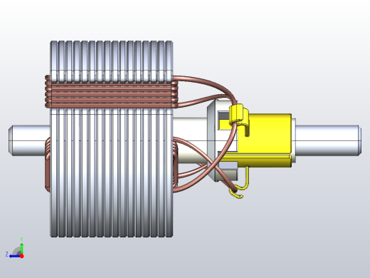 转子是电动机、发电机或交流发电机中电磁系统的运动部件右视缩略图