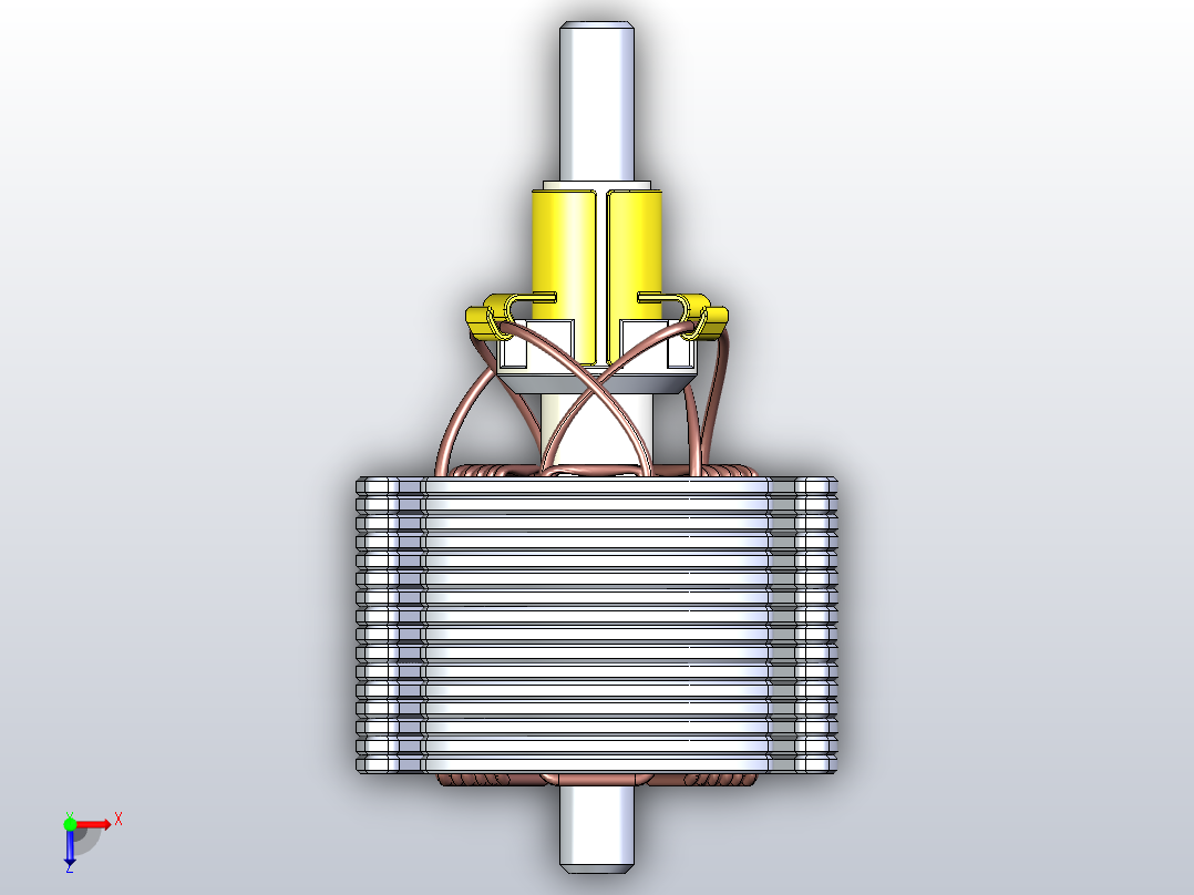 转子是电动机、发电机或交流发电机中电磁系统的运动部件俯视图