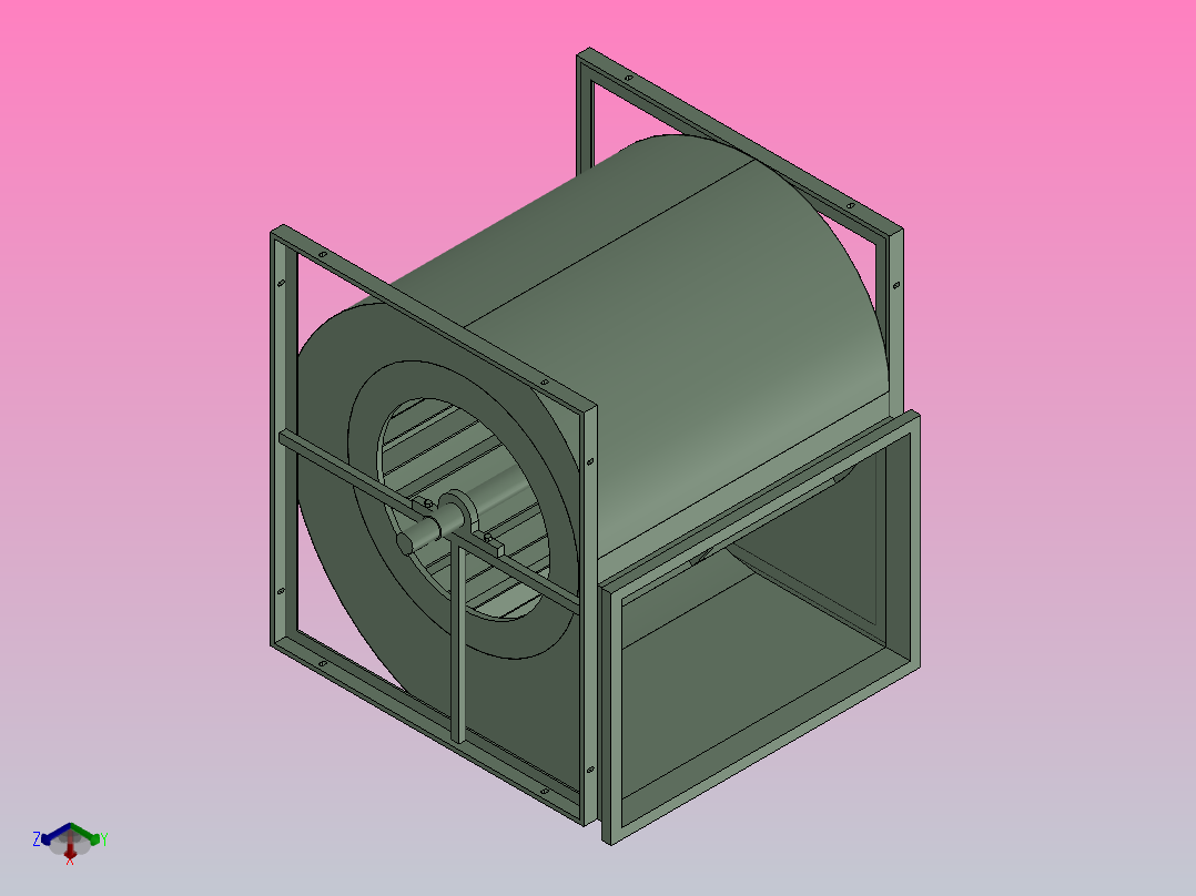 DKF6.3B-0°离心通风机[DKF6.3B-0°]正等轴测图