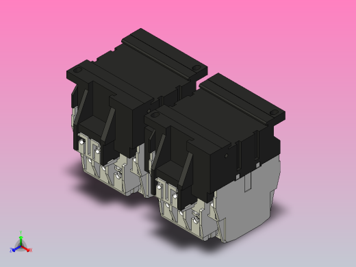 双接触器S-T21三菱电机正等轴测缩略图