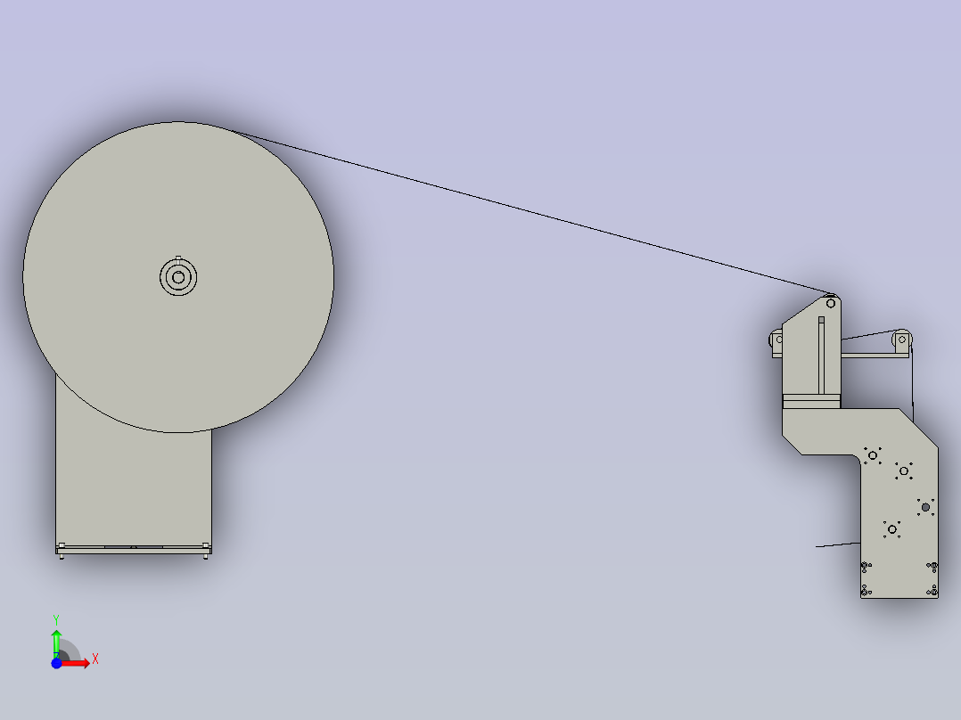 YHTB0005布料放卷装置前视图