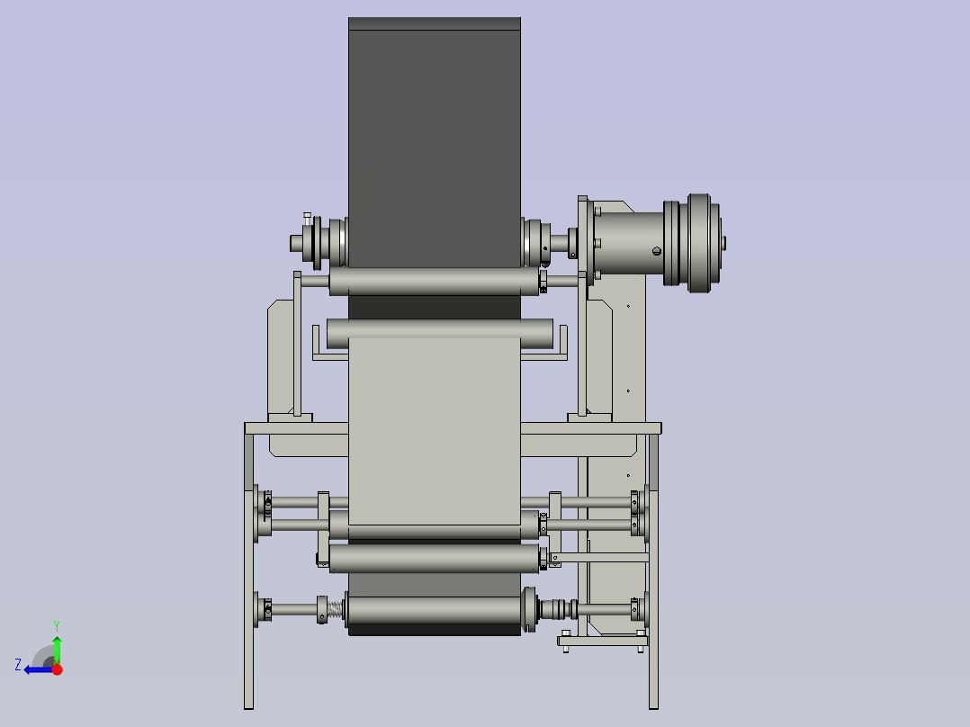 YHTB0005布料放卷装置右视图