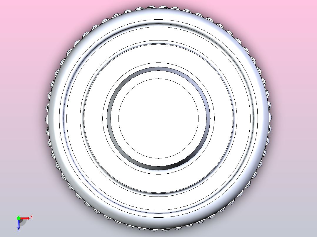 公同轴连接器俯视图