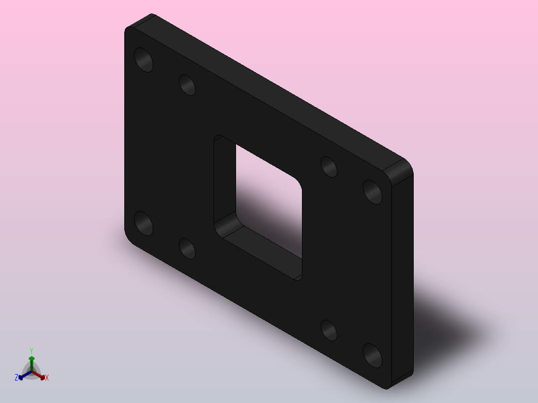 前法兰FA、后法兰FB[125]气缸附件正等轴测图