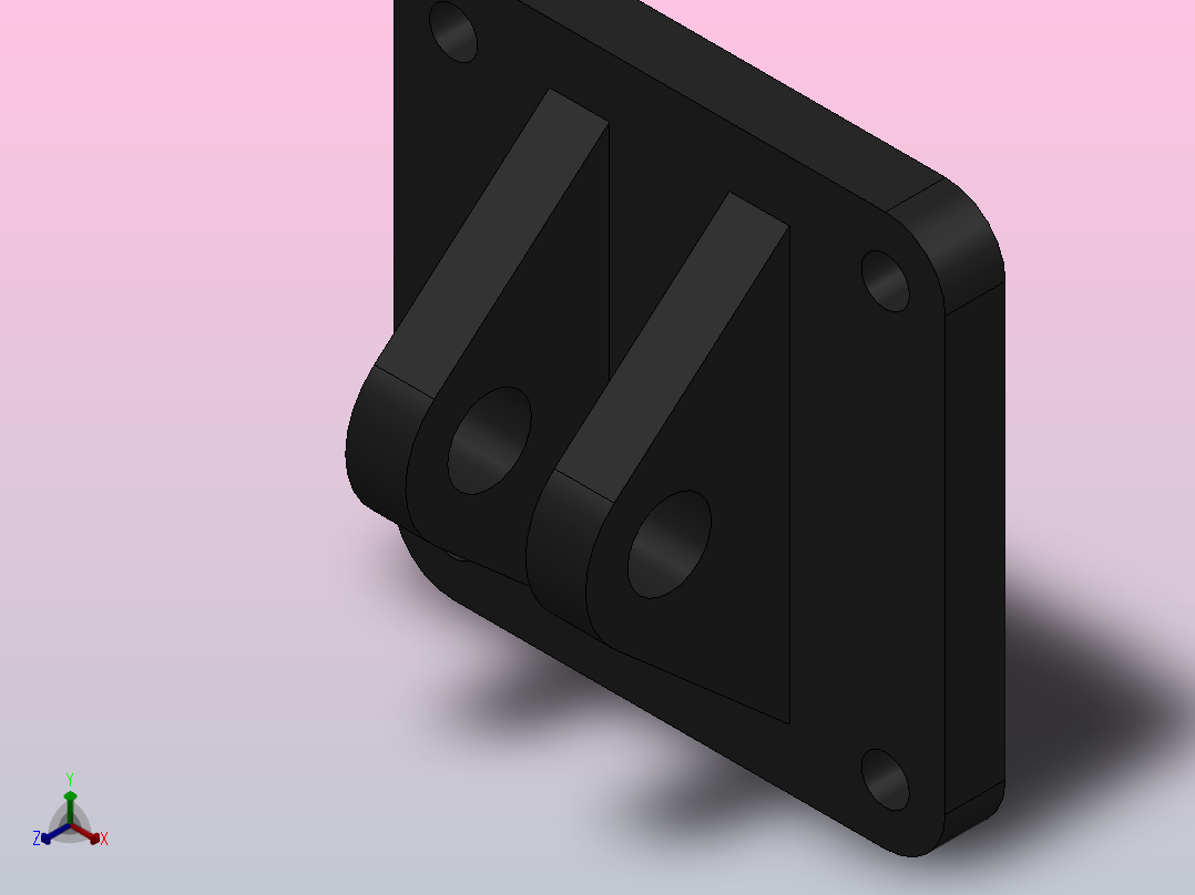 气缸附件CB双悬耳[200]主视图