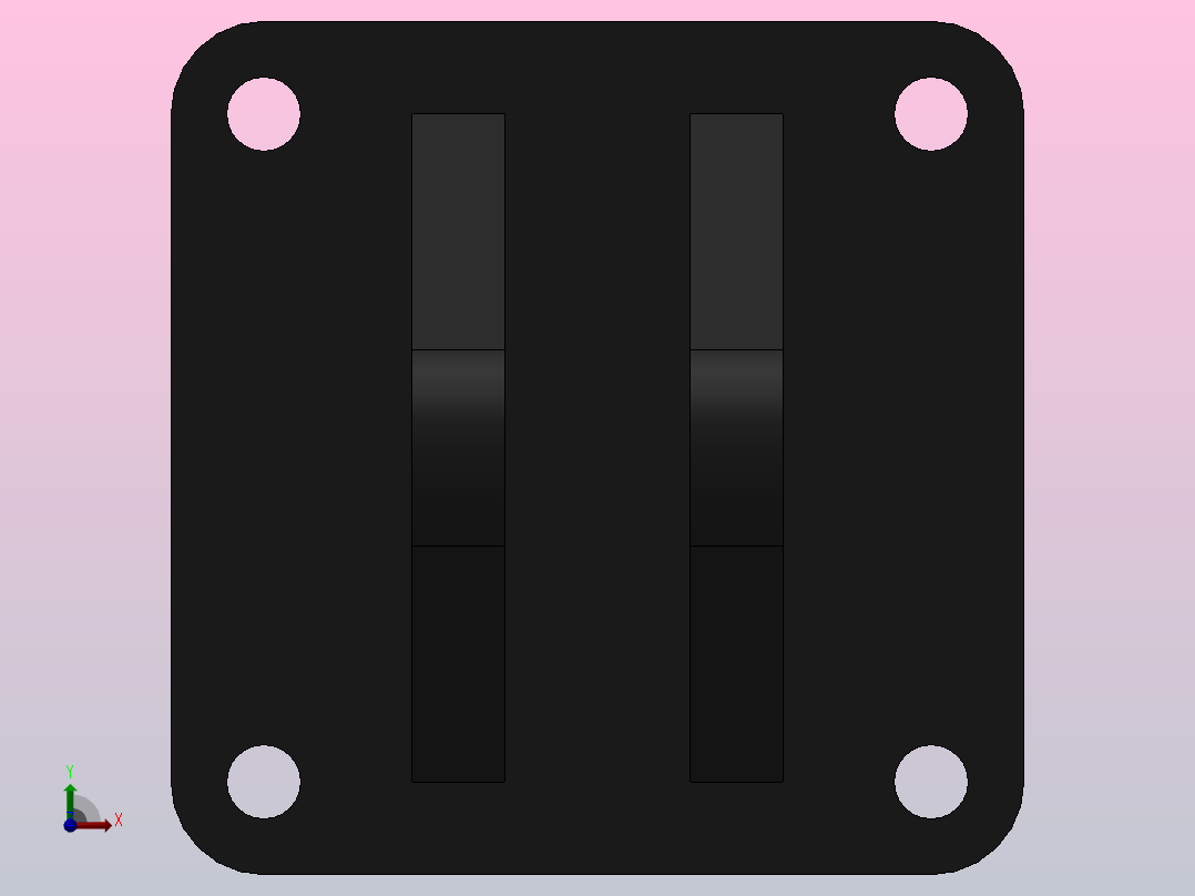 气缸附件CB双悬耳[200]前视图