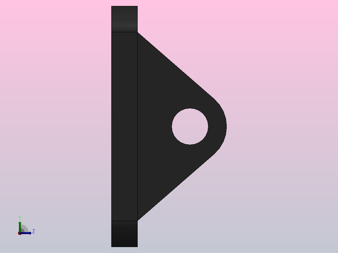 气缸附件CB双悬耳[200]左视图