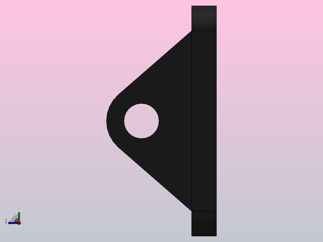 气缸附件CB双悬耳[200]右视图