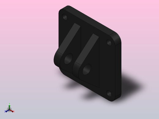 气缸附件CB双悬耳[200]正等轴测缩略图