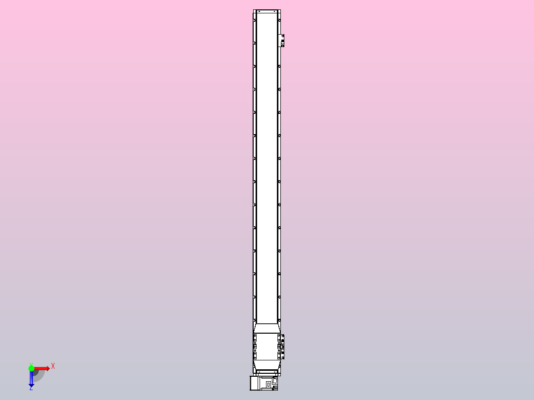 机器人皮带驱动直线轴TPA-GCB-120-P70-L1300-LU-M20-N3俯视图
