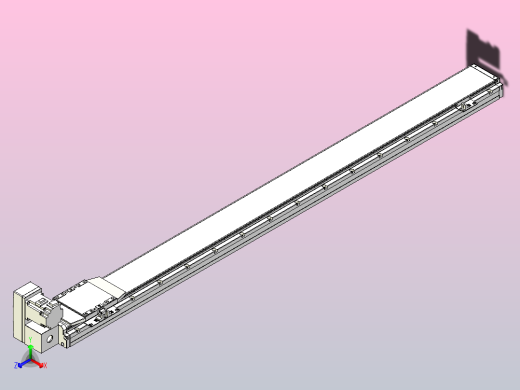 机器人皮带驱动直线轴TPA-GCB-120-P70-L1300-LU-M20-N3正等轴测缩略图