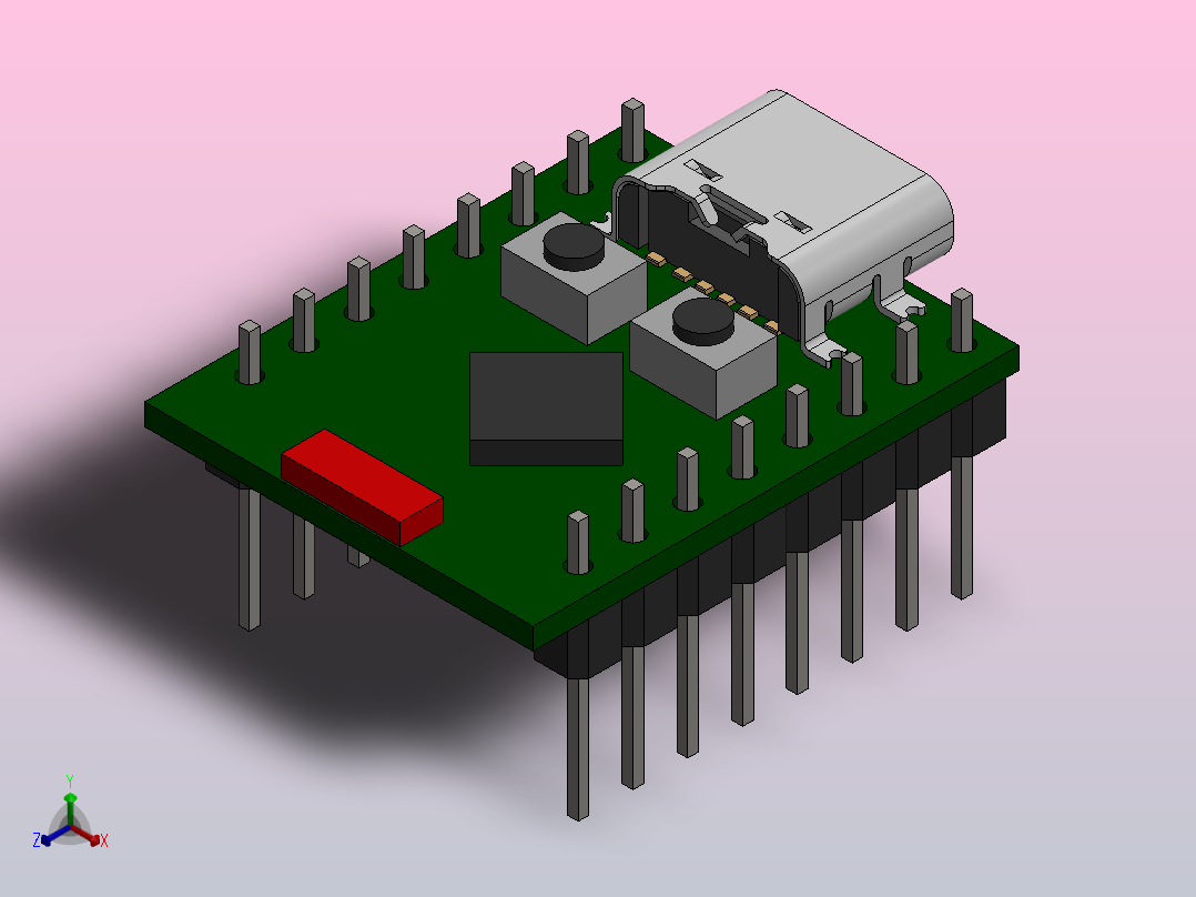 ESP32超级迷你14正等轴测图