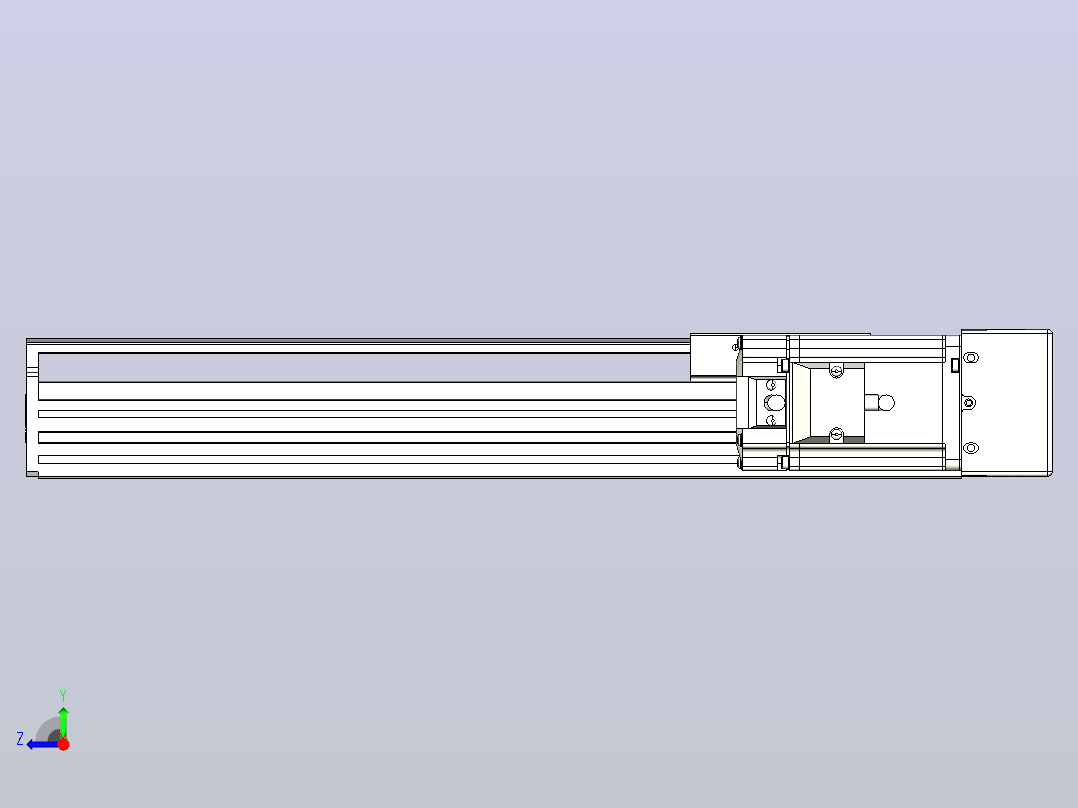 日规模组半封闭丝杆TPA-HNR-85D-1610-C-L250-ML-C-P20-N3右视图