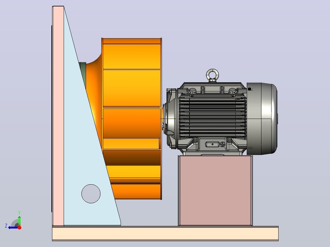 插头风扇TSB-450-P风机右视图