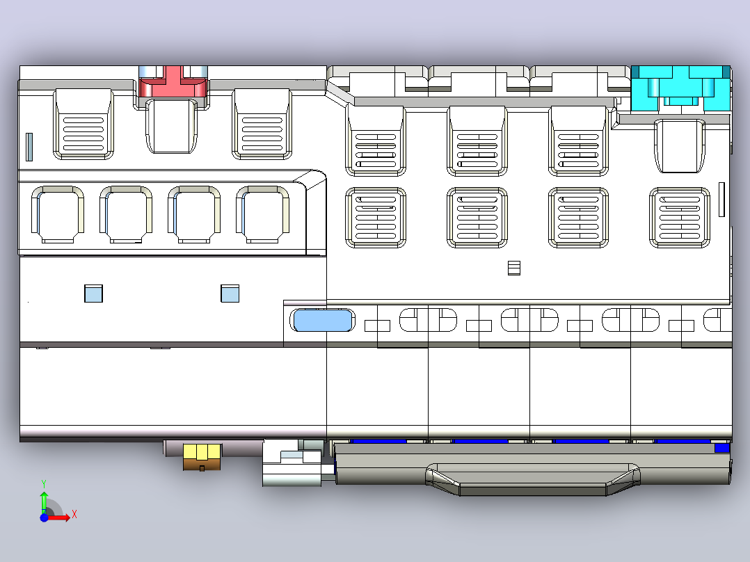 NB1L-40 4P剩余电流动作断路器三维模型202010前视图