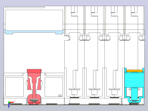 NB1L-40 4P剩余电流动作断路器三维模型202010俯视缩略图