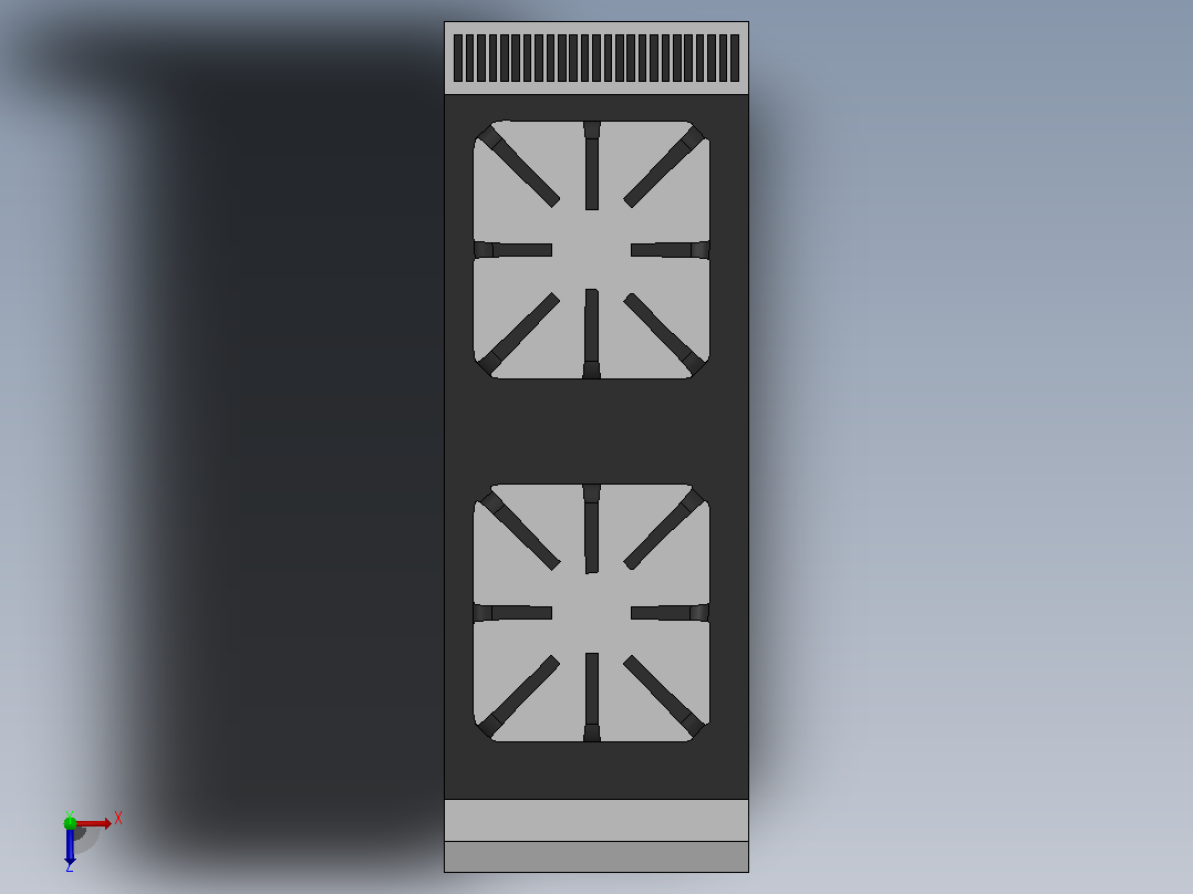 PCV-2烧烤架俯视图