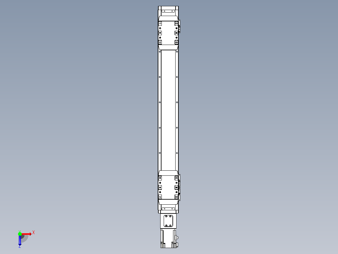 滚珠丝杠线性轴TPA-GCRS-80-1610C-L200-M-M20-N3俯视图