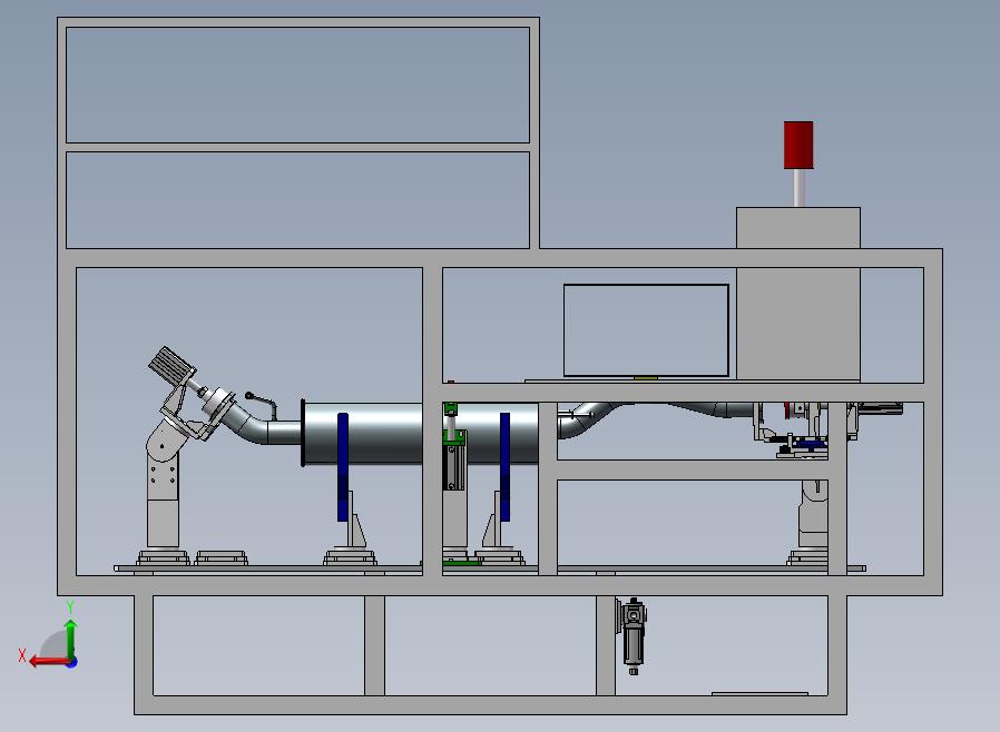 汽车生产线夹具后视图