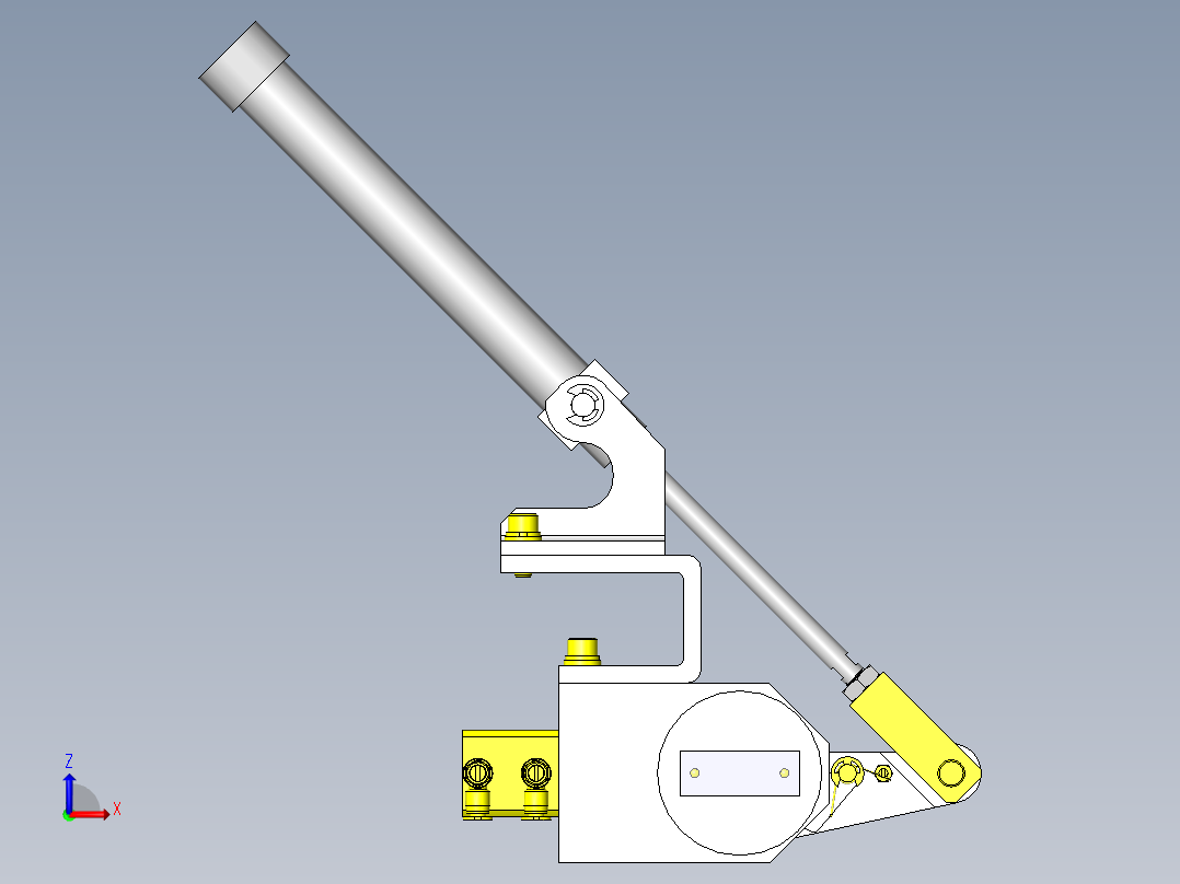 基于气缸的间歇旋转驱动前视图