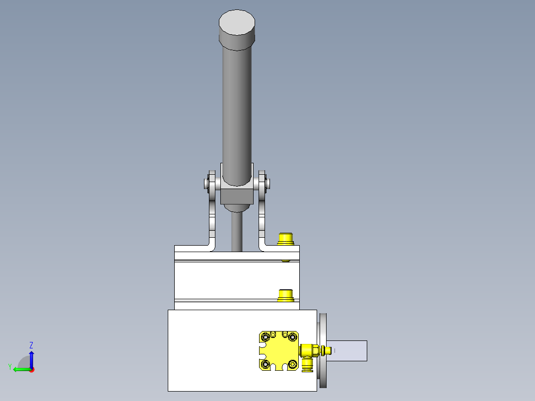 基于气缸的间歇旋转驱动左视图