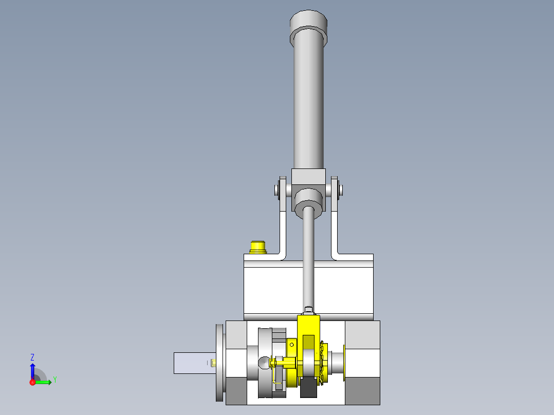 基于气缸的间歇旋转驱动右视图