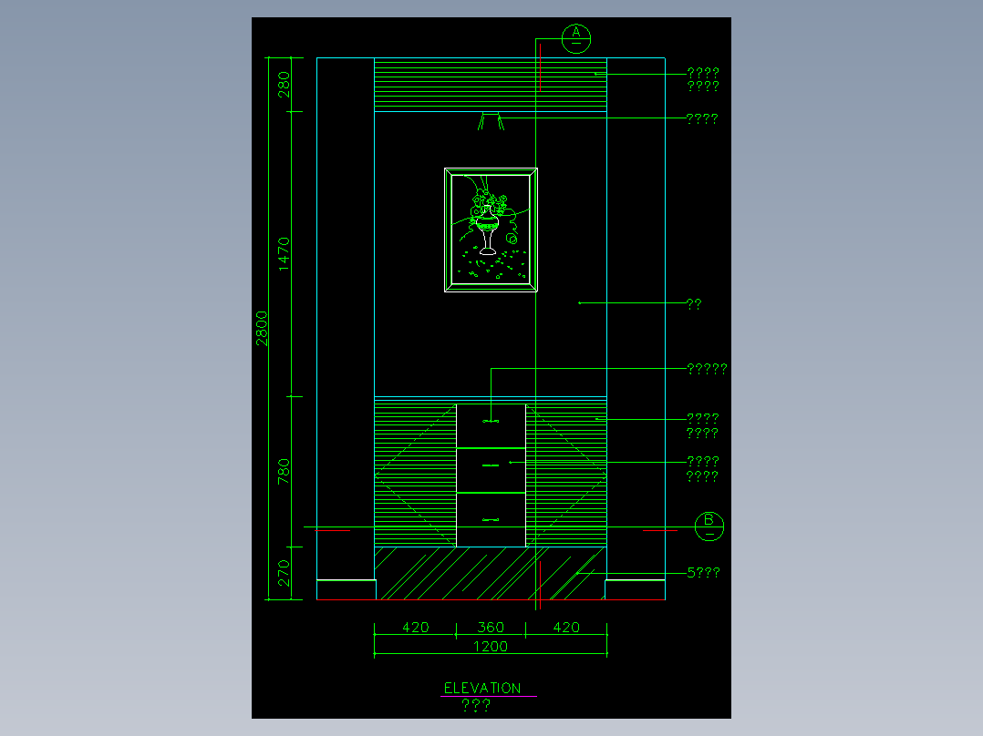 家装类CAD图块(三)-FH01015A