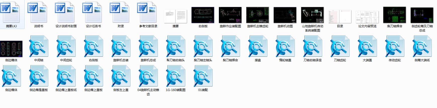 0004-1G-160型旋耕灭茬机总体及侧边传动装置设计