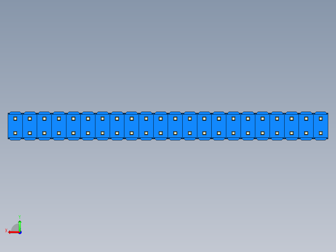 彩色公头100mil（2.54mm）系列-DS1021_blue_2x22p_100mil_Type43_rev1.0后视图