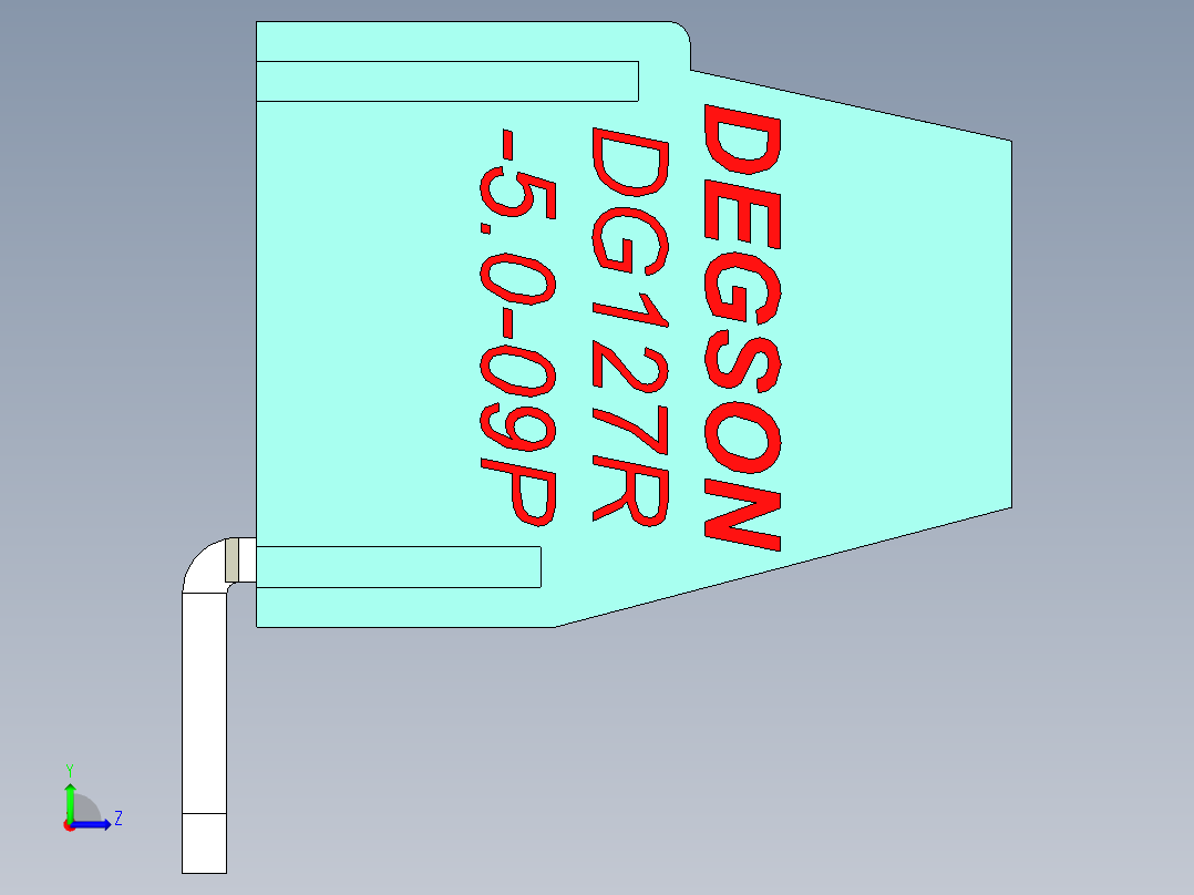 DG127R-5.0-09P-4Y-00AH左视图