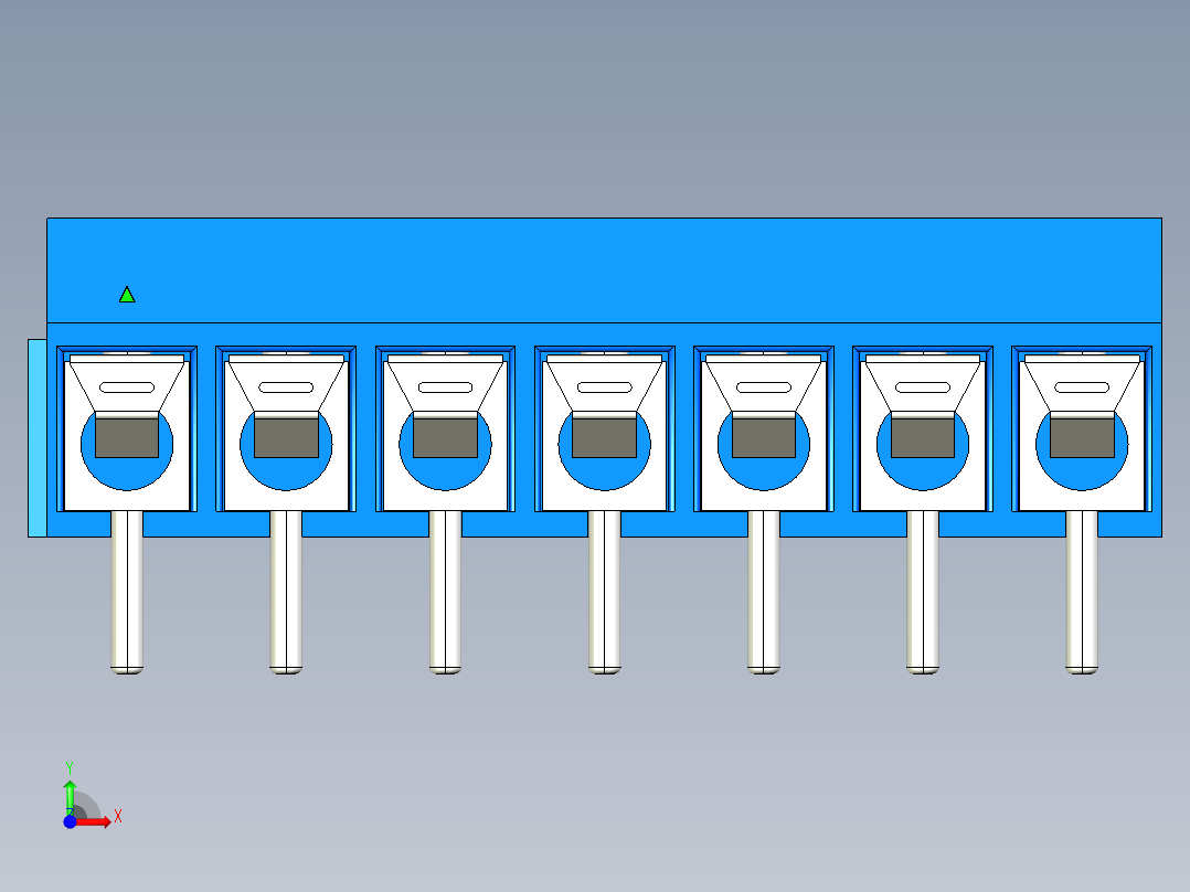 DEGSON DG301 系列 5.0mm 接线端子-DG301-5.0-07P-12-00AH前视图
