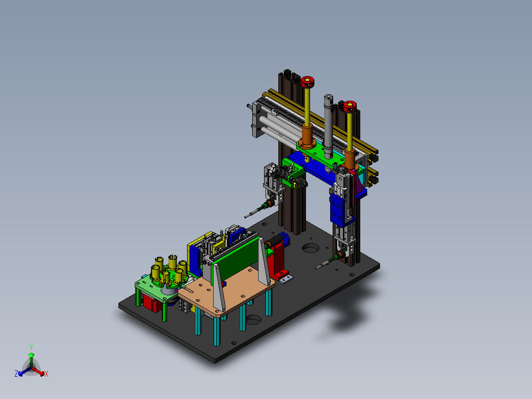 电机转子组装移栽机设备正等轴测图