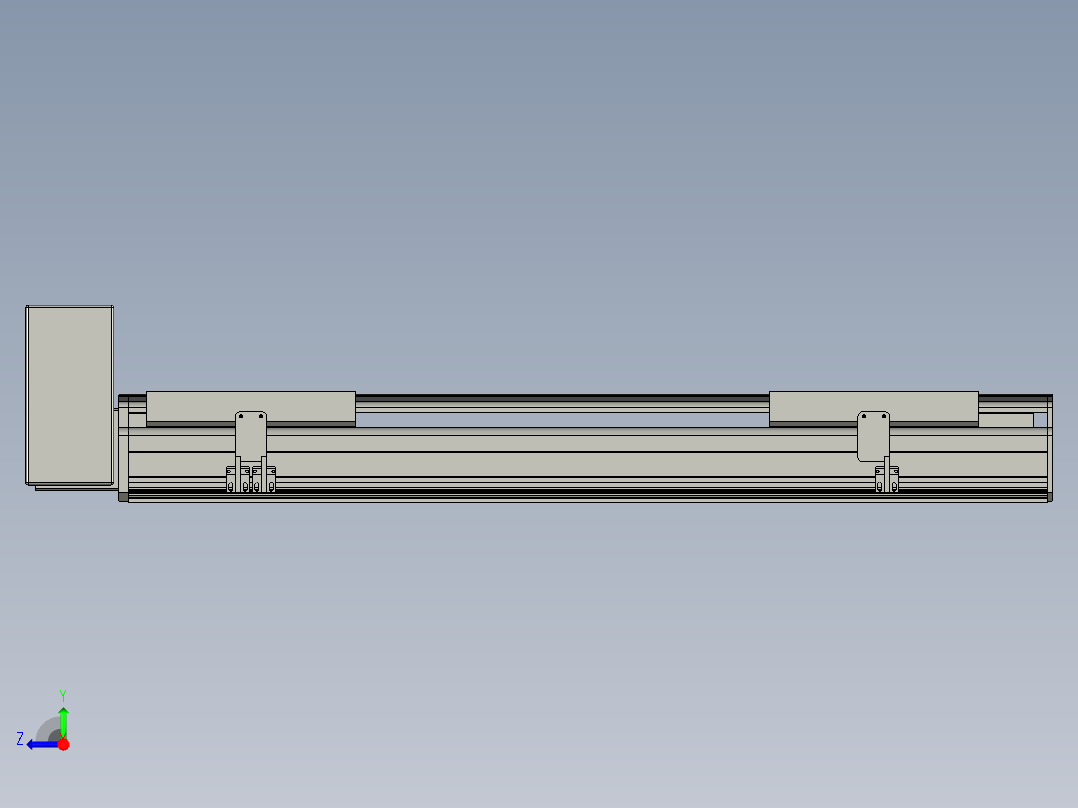 直线模组LHB21-L40-S650-RU设计图纸右视图