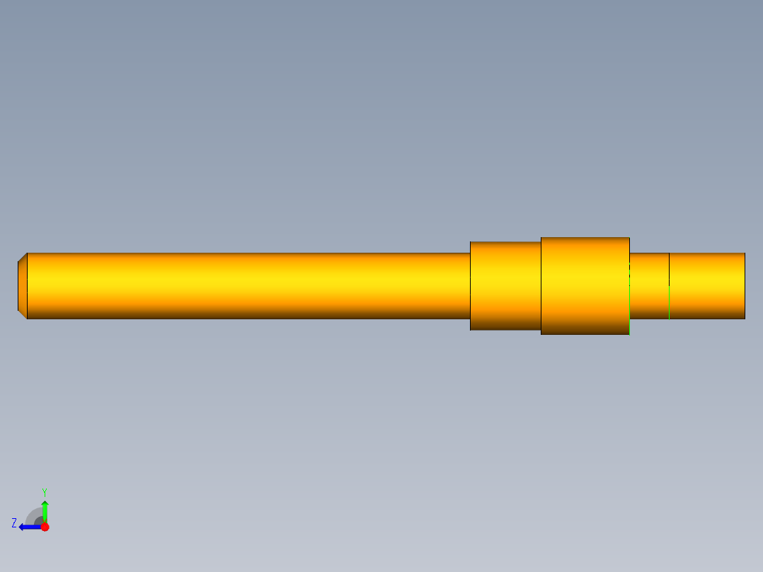 P018-三级减速器cad图纸及三维UG建模右视图
