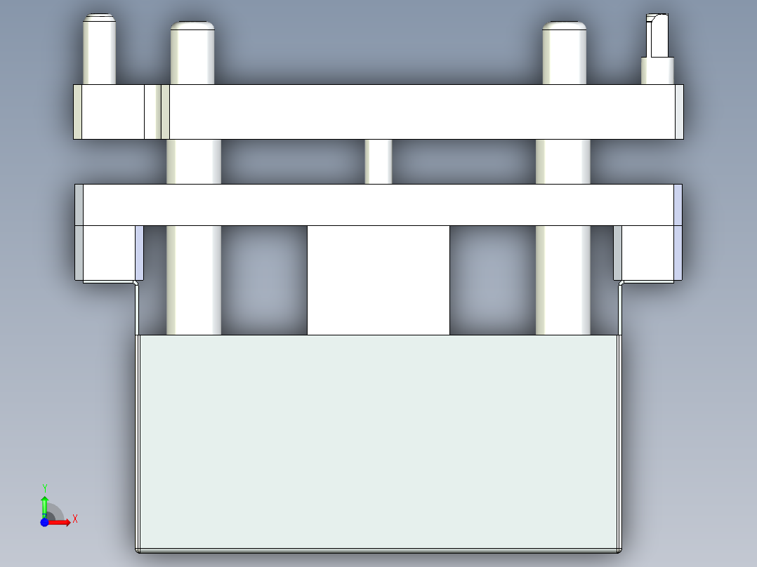 顶升定位240×240mm前视图
