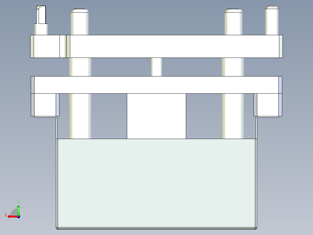 顶升定位240×240mm后视图