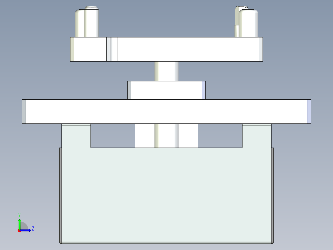 顶升定位240×240mm左视图