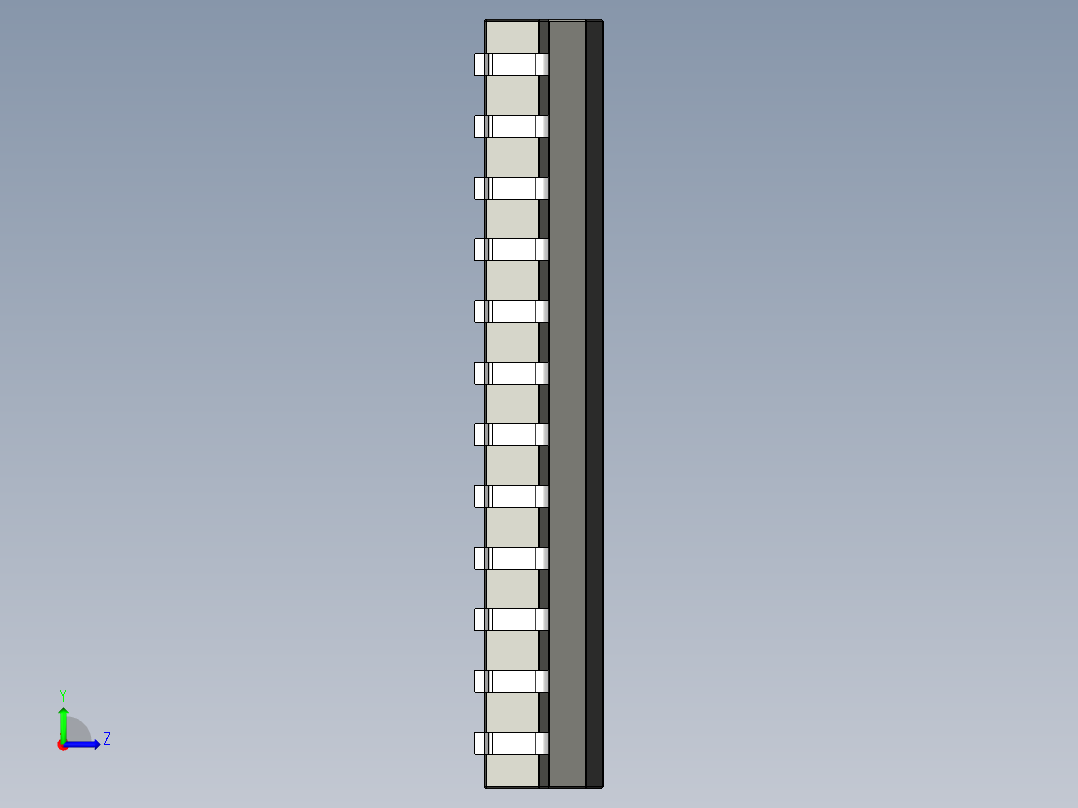 元器件3D封装SOIC24X47左视图