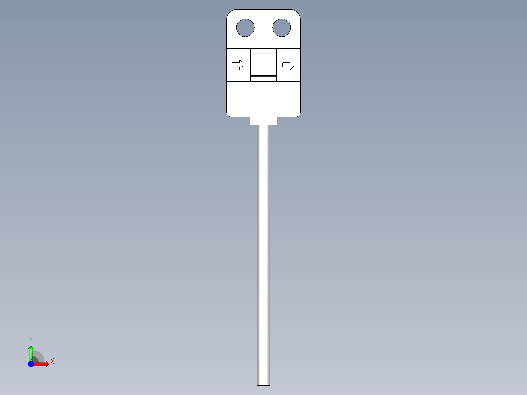 槽型光电传感器LU-Y45_3D前视图