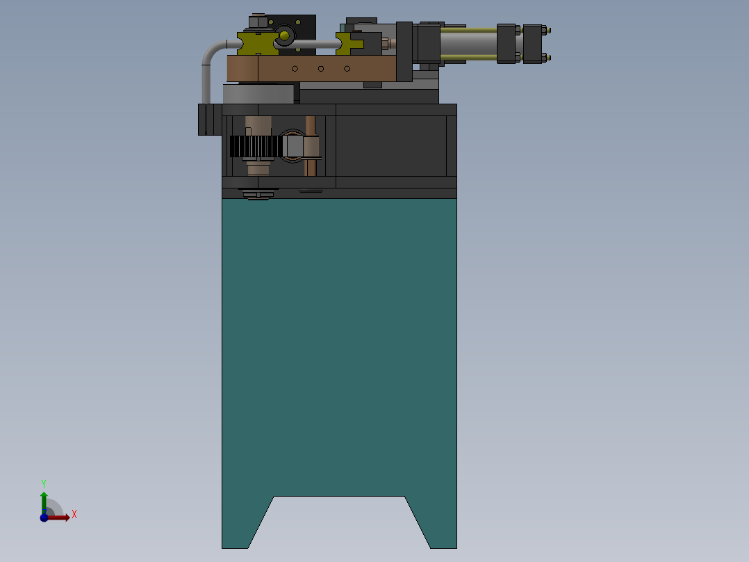油压弯管机三维SW模型+CAD图纸139161===150前视图